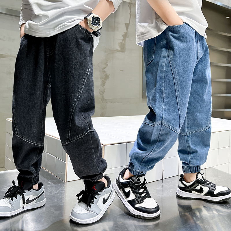 Jeans para meninos grandes, roupas infantis, moda casual, calças infantis legais, calças para meninos, roupas largas de verão para meninos, adolescentes