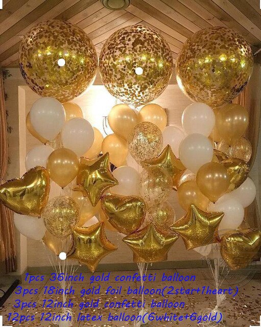 Rosa guld ballonger stjärna hjärta folie ballong bröllop födelsedag dekorationer transparent konfetti ballong födelsedagsfest dekoration: Mörkgrå