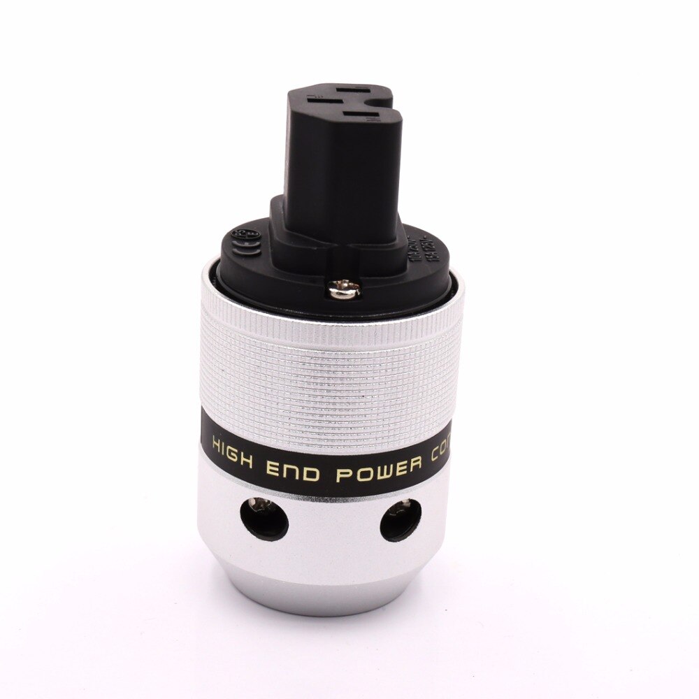 1pcs Oro puro rame Placcato UK/EU/US/AU IEC Connettore Spina per Cavo di Alimentazione Hifi