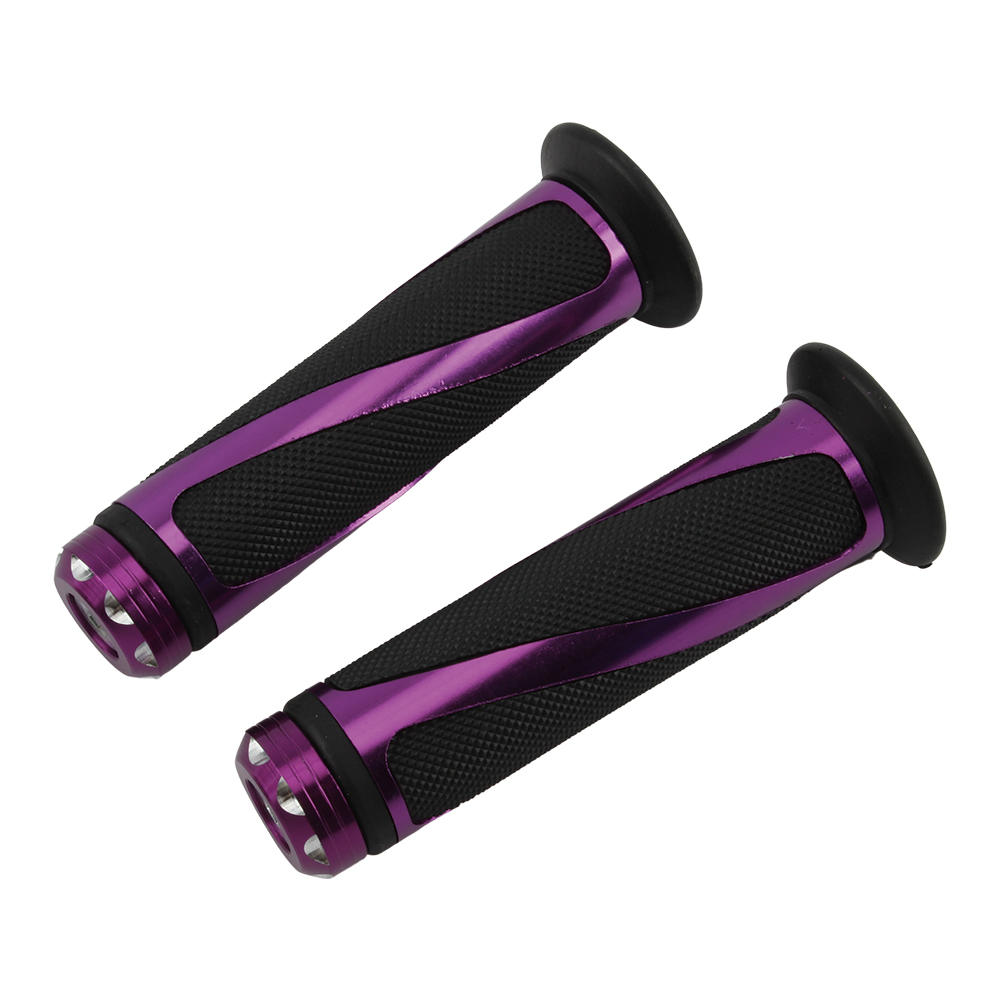 7/8 "22mm Moto Grip Maniglia Universale Manubrio CNC per Kawasaki Honda Yamaha Suzuki Benelli Ducati Scooter Ebike Moto: Viola