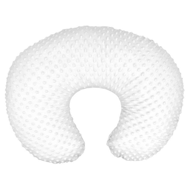 Ultra Zachte Minky Dot Verpleging Kussen Cover Multi-Gebruik Borstvoeding Kussensloop Kussenovertrekken Pasgeboren U-Vormige Cuddle Case Verwijderbare: White