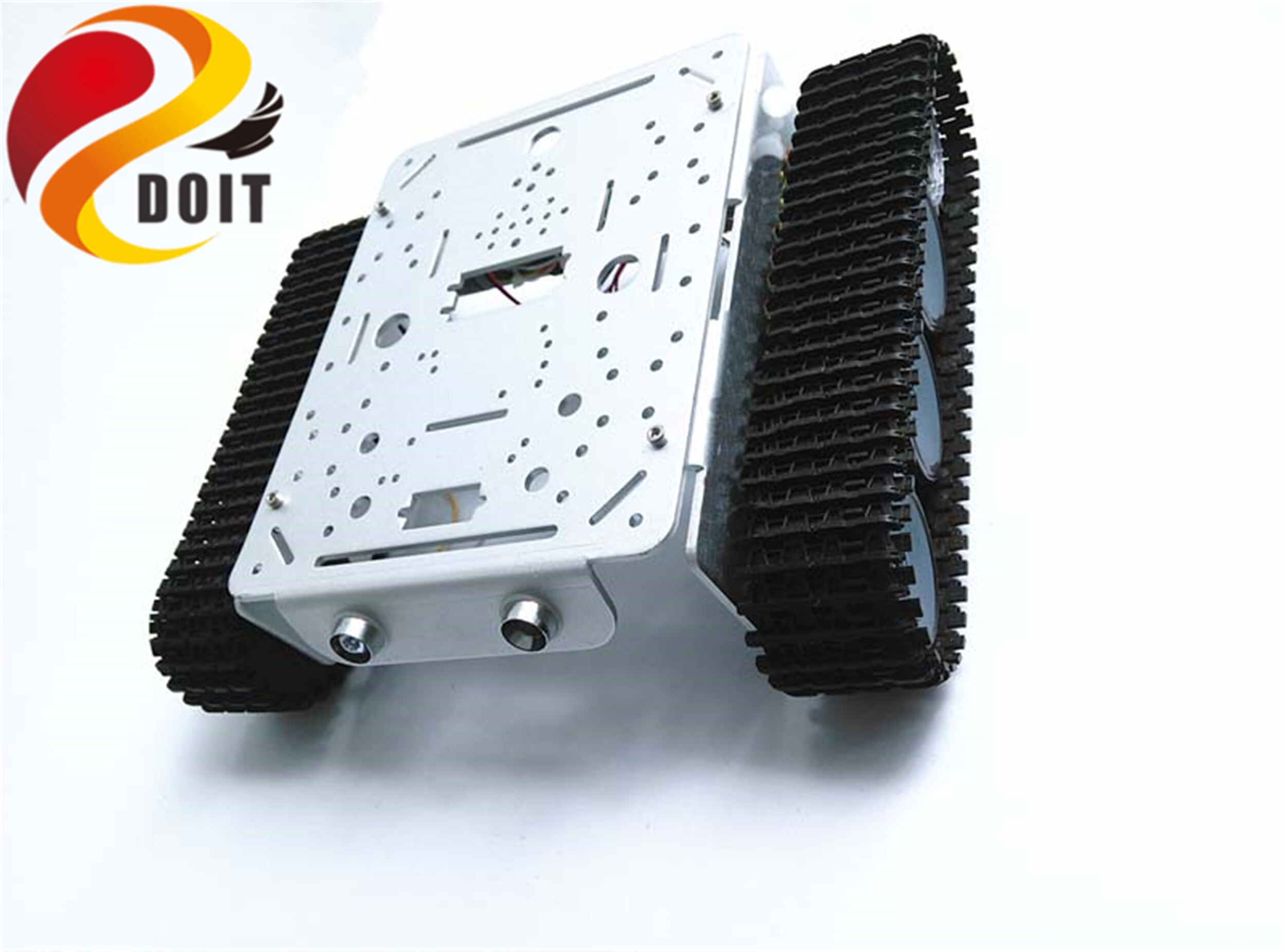 SZDOIT TP200 Metalen Smart Robot Tank Chassis Kit Rupsvoertuig + 9 V/12 V Motoren met Encoder DIY voor Arduino