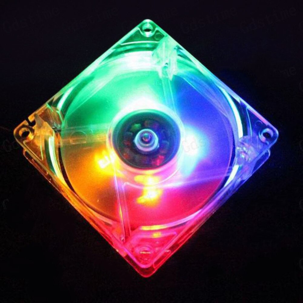 80mm Led Fan Frame Computer PC Fan 80mm With LED 8025 Silent Cooling ... – Grandado