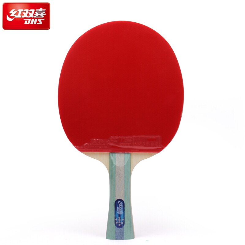 DHS table tennis racket 5-star 5002 5006 with rubber skyline hurricane and bag training ping pong bat