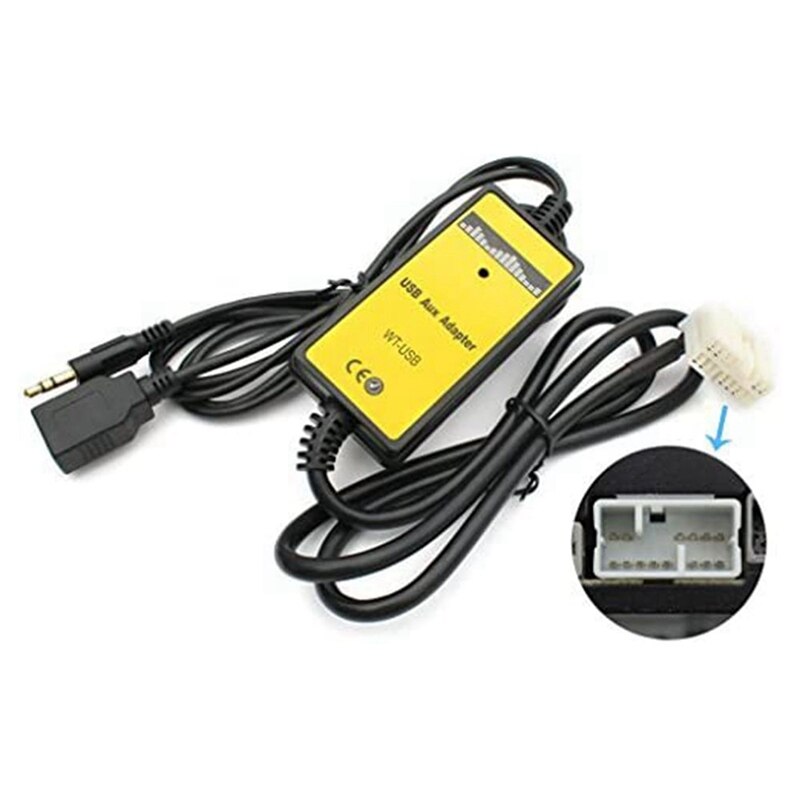 Interfaz de Audio MP3 para coche, adaptador AUX USB, cambiador de CD para Honda Accord 2003, 2004, 2005, 2006, 2007, , ,