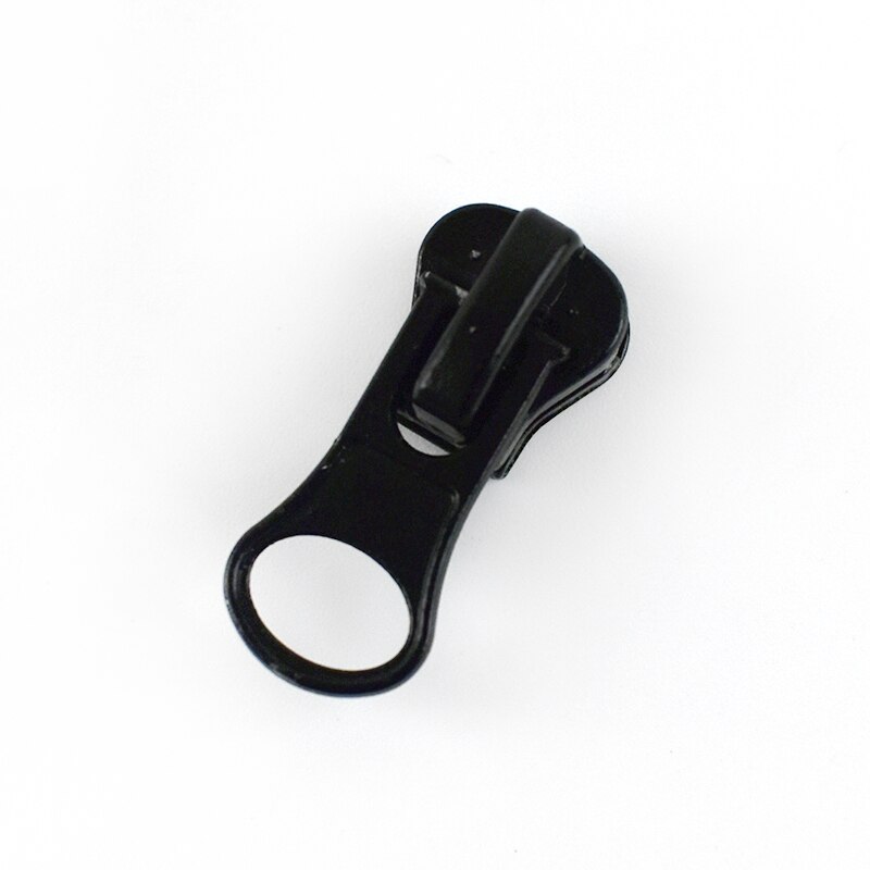 Meetee 10pcs 5# Resin Zipper Head Thick Candy Color Zipper Pull Slider DIY Repair Pillow Quilt Bedding Bags Sewing Clothes ZT005: Black