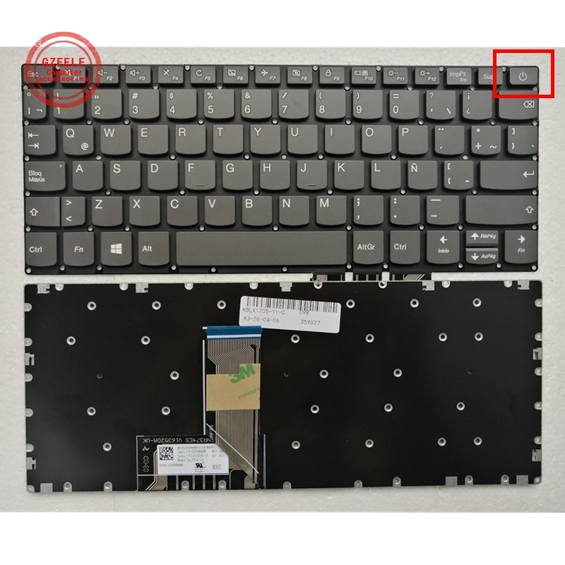 For Lenovo Ideapad 120S-11IAP 120S-11 120S SP LA Laptop keyboard Spanish Latin: Default Title