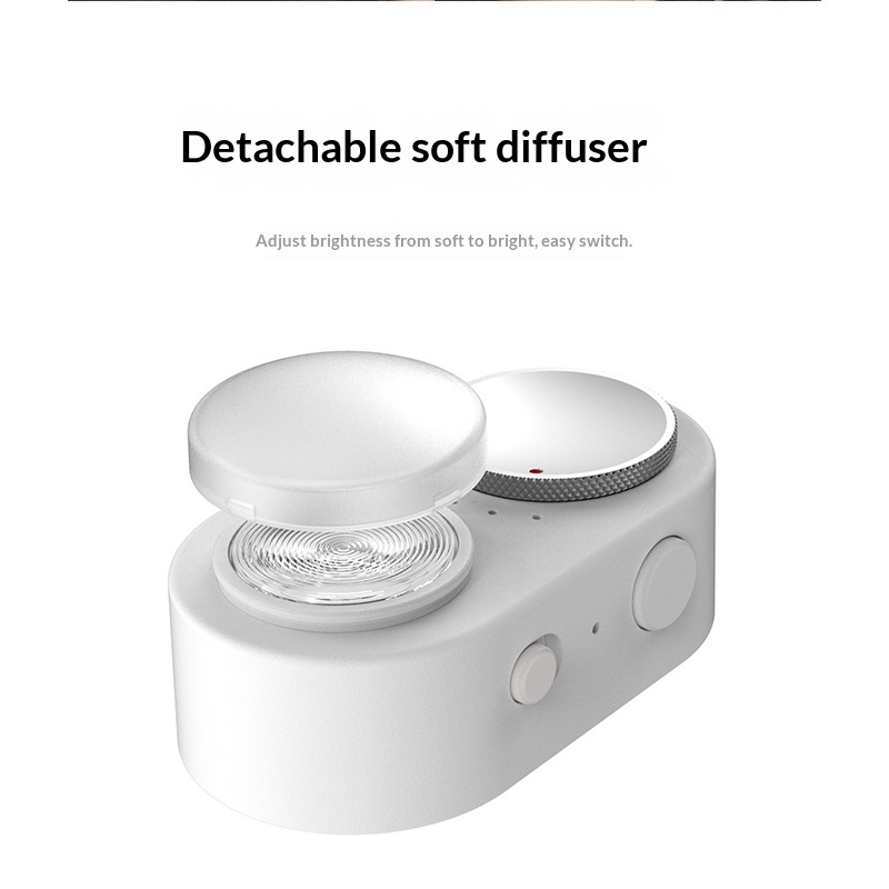 Flash portátil fotogear para fotografia móvel, uso externo, disparo sem fio via bluetooth, 15w níveis de brilho.
