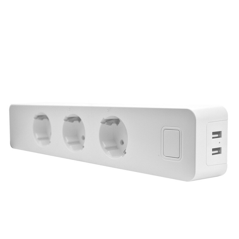 Smart Power Strip - 3 AC Outlets + 2 USB Ports - 1.5m Cable - WiFi Timer Remote & Voice Control for Alexa/Google Home