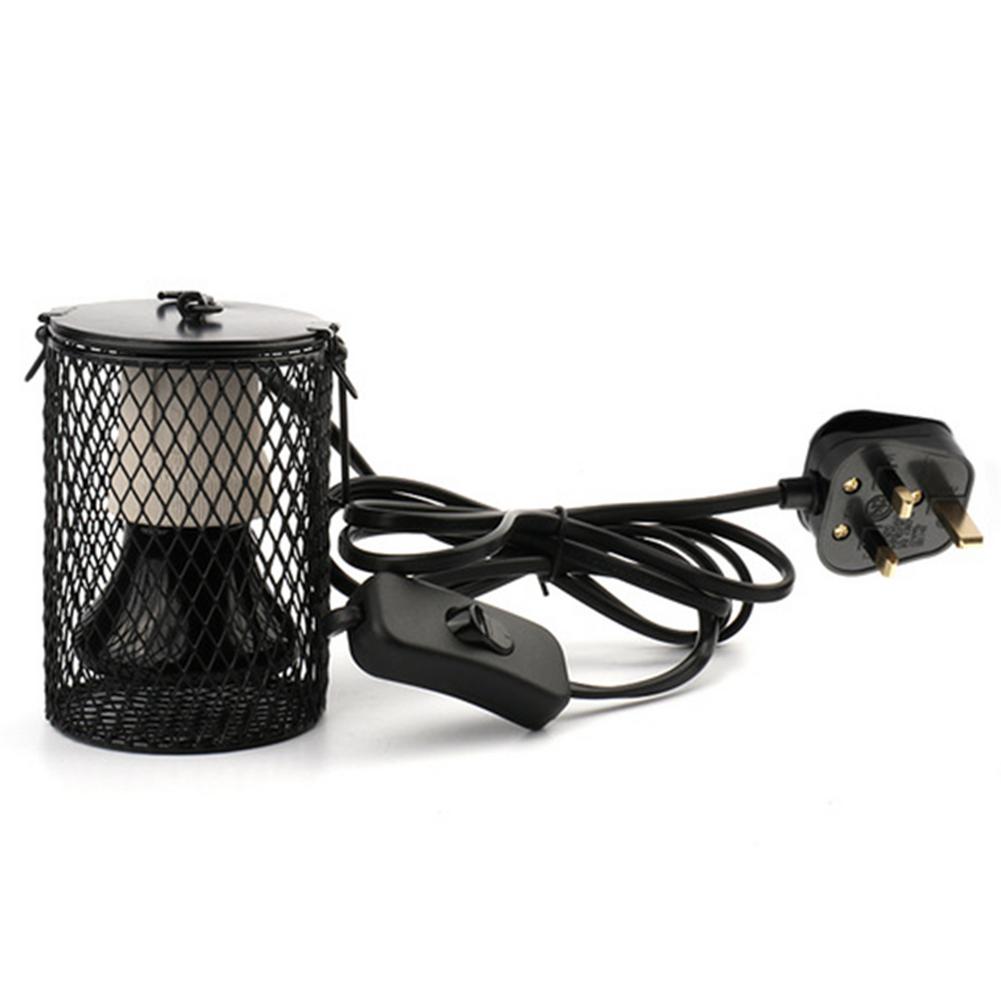 Warmte Schijnwerper Keramische Verwarming Reptiel Warmtelamp Reptiel Ver Infrarood Lamp Lampen Amfibieën Hagedissen Temperatuur Controller: UK 220V