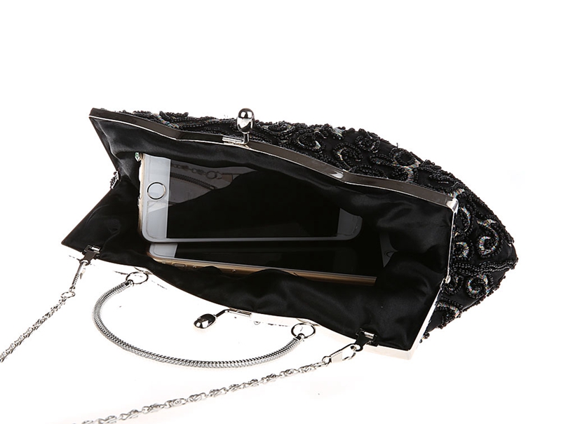 100% Hand made Luxe Dag Clutch Vrouwen Purse Paars keten Dame Avondtasje voor Party Bridal Wedding Zwart Bolsa Feminina