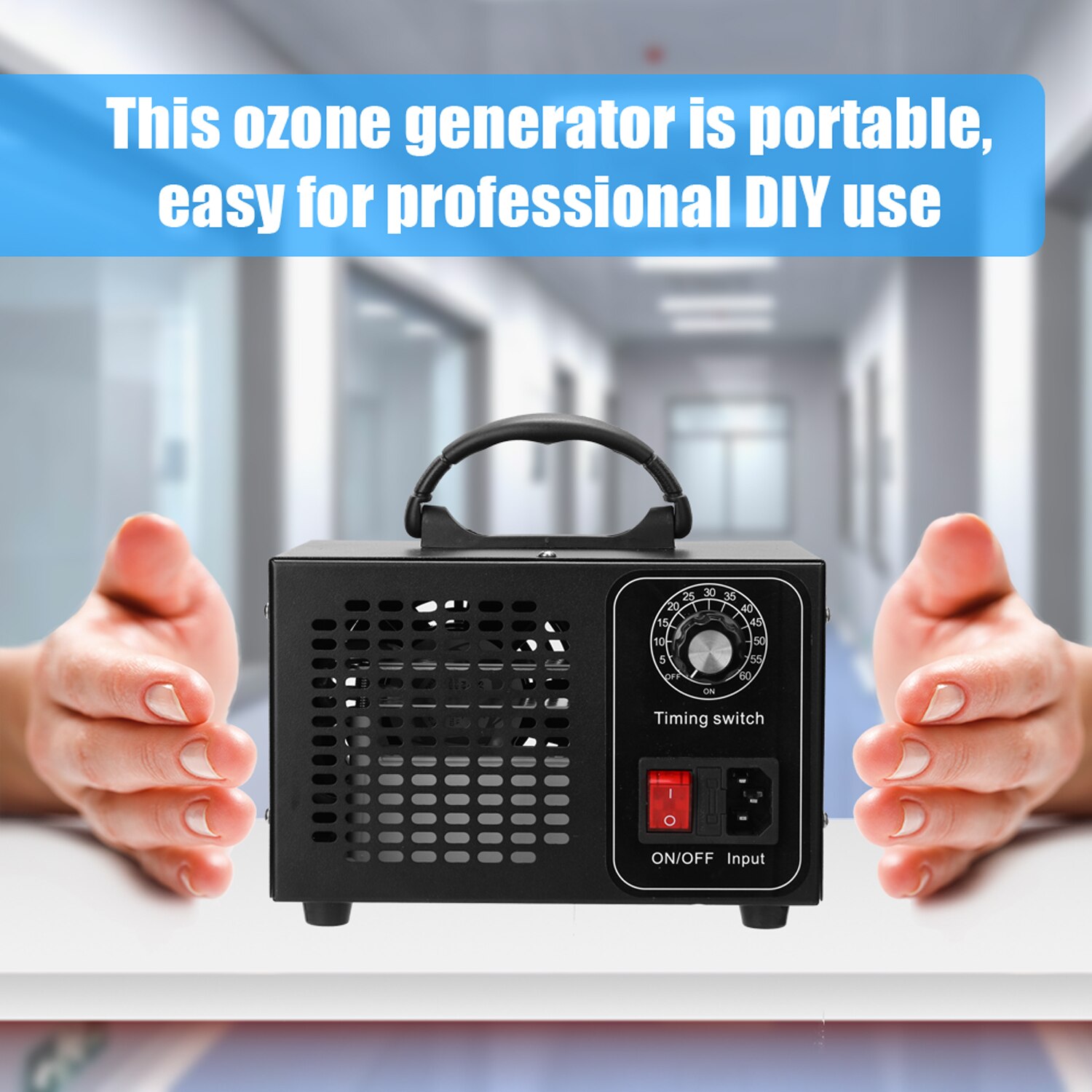 32g/h Portable Ozone Machine Generator Air Filter Purifier with Timing Switch Ozonizer Ozonator for Home Car Formaldehyde