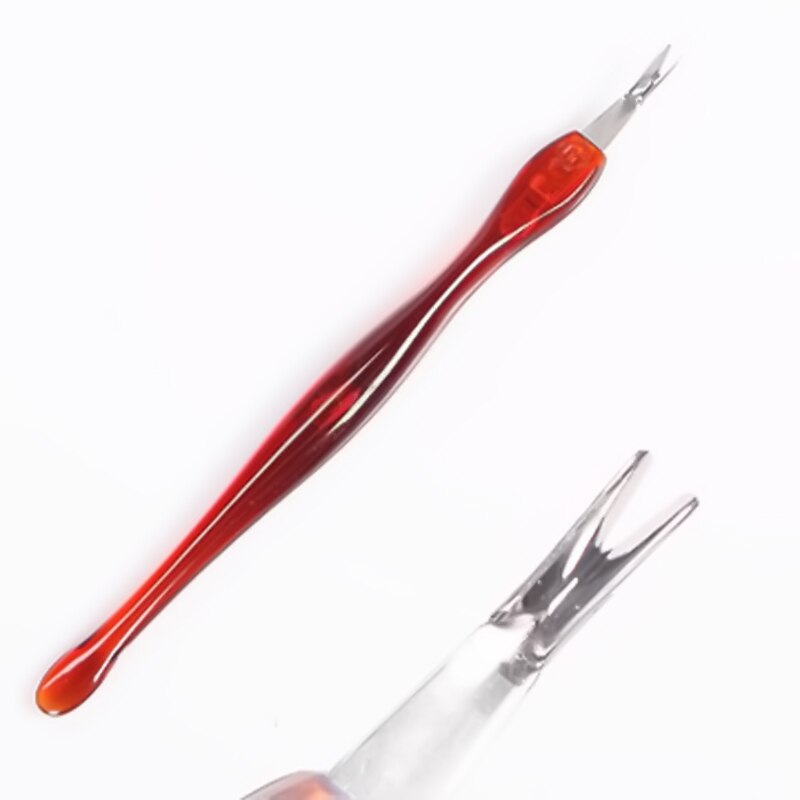 1 ud. Empujador de cutícula de uñas de acero inoxidable tenedor con piel muerta cortadora de cutículas removedor de manicura o pedicura herramientas de cuidado de uñas para uso en el hogar