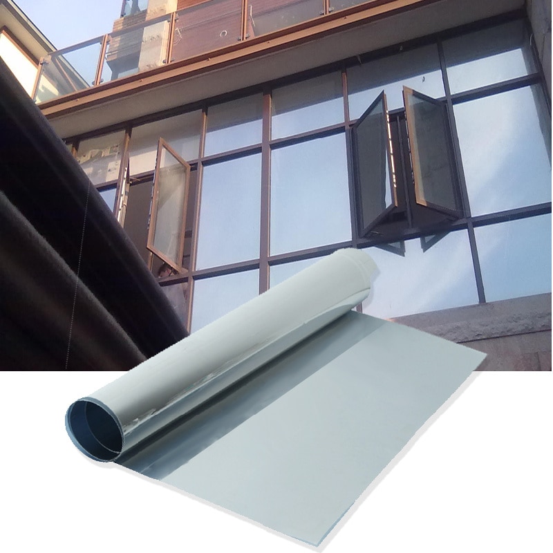 50 x 100cm ikkunakalvo peili hopea yksisuuntainen eristys tarrat aurinkoa heijastava kodin sisustustarvikkeet lemmikkikalvo