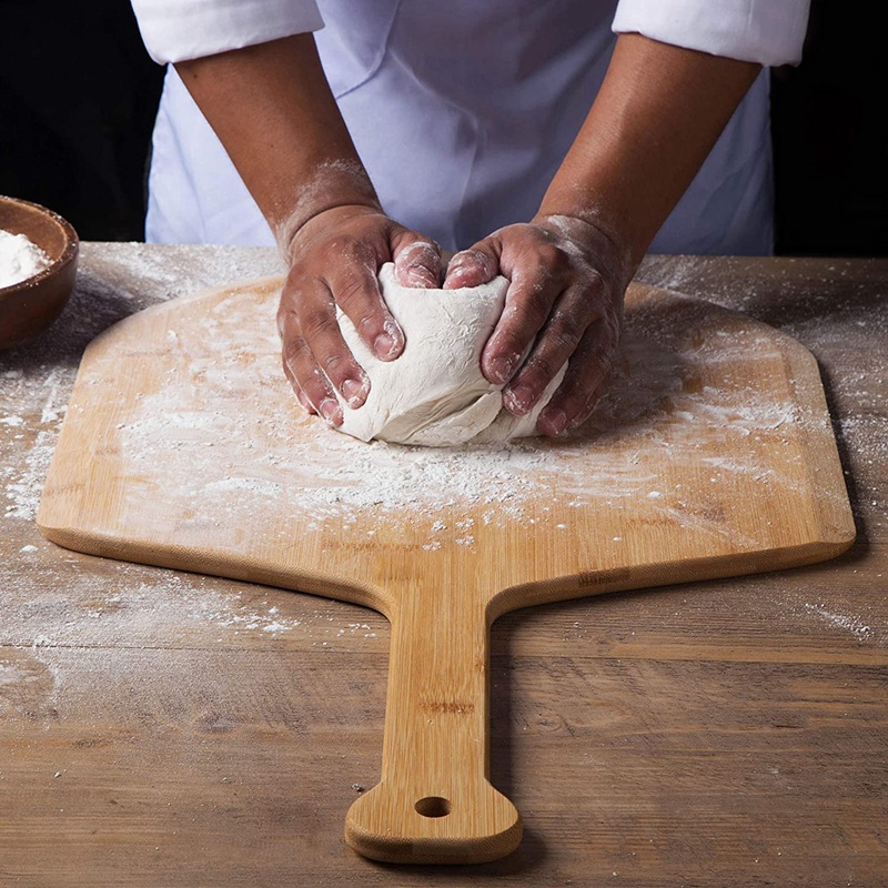 Pizza Schil, paddle-Spatel Grade Bamboe-12 Inches Handvat-Lichtgewicht Te Gebruiken Voor Professionele Zelfgemaakte Pizza