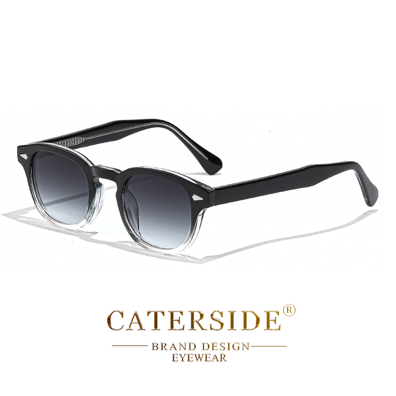 CATERSIDE, gafas de sol redondas Retro para hombre, gafas de sol Punk con Pin de ácido propiedónico, gafas de sol de lujo para mujer, gafas deportivas de ocio para UV400: Rojo