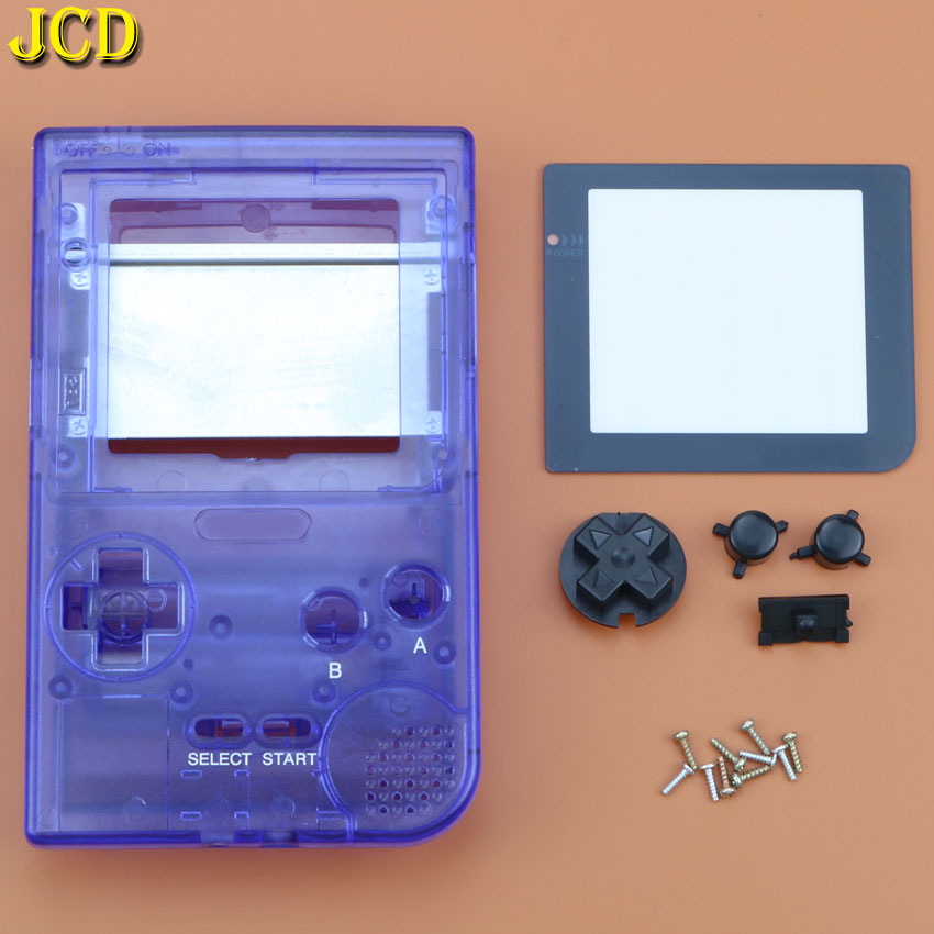 JCD 1PCS Plastic Full Case Cover Housing Shell Replacement for Gameboy Pocket Game Console for GBP Shell Case W/ Buttons Kit