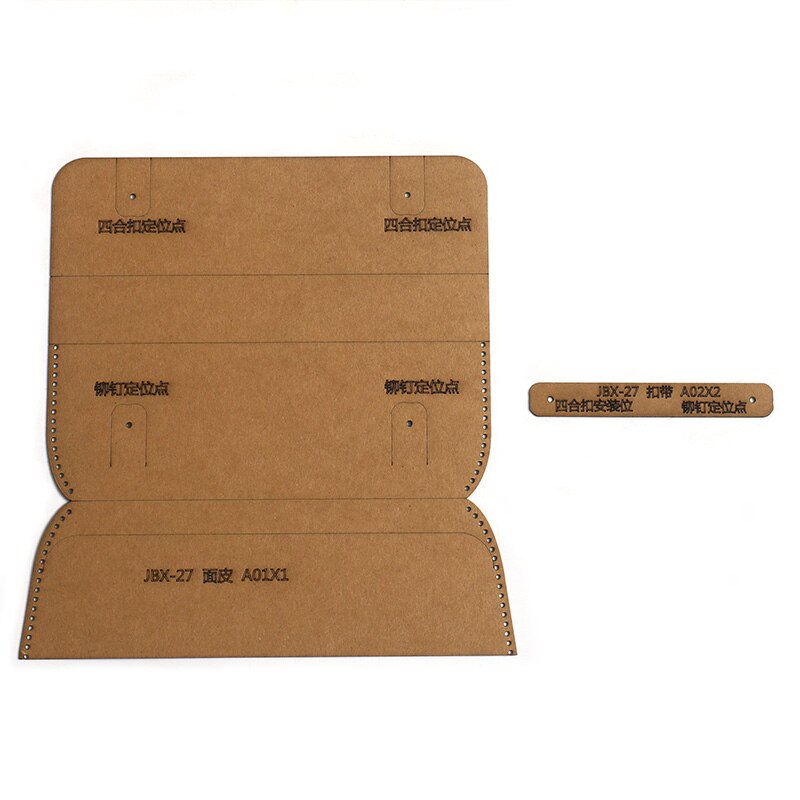 1Set DIY Kraft Paper Template Student Pencil Case Stationery Box Leather Craft Pattern DIY Stencil Sewing Pattern 19cm*7cm