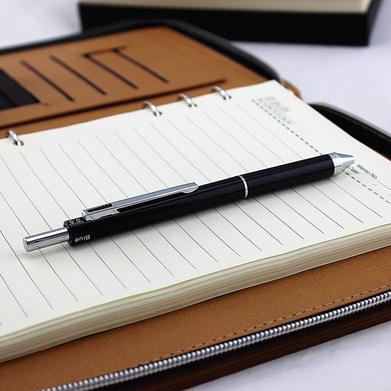 1pcs 4-in-1 Multicolor pen - student Metal Cased - Black , Blue , Red Ballpoint pen and 0.5mm pencil: T