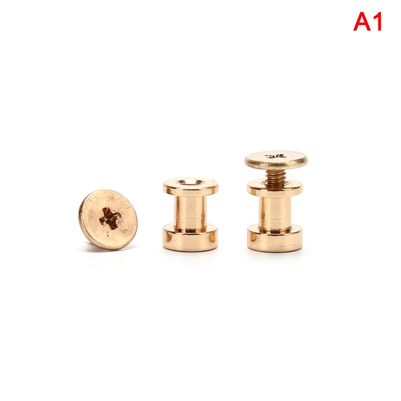 10Pcs 5Mm/6.5Mm/8Mm Bagage Lederen Metalen Craft Solid Schroef Nagel Klinknagel Dubbele gebogen Hoofd Riem/Strap Klinknagels Boek Schroeven: 1