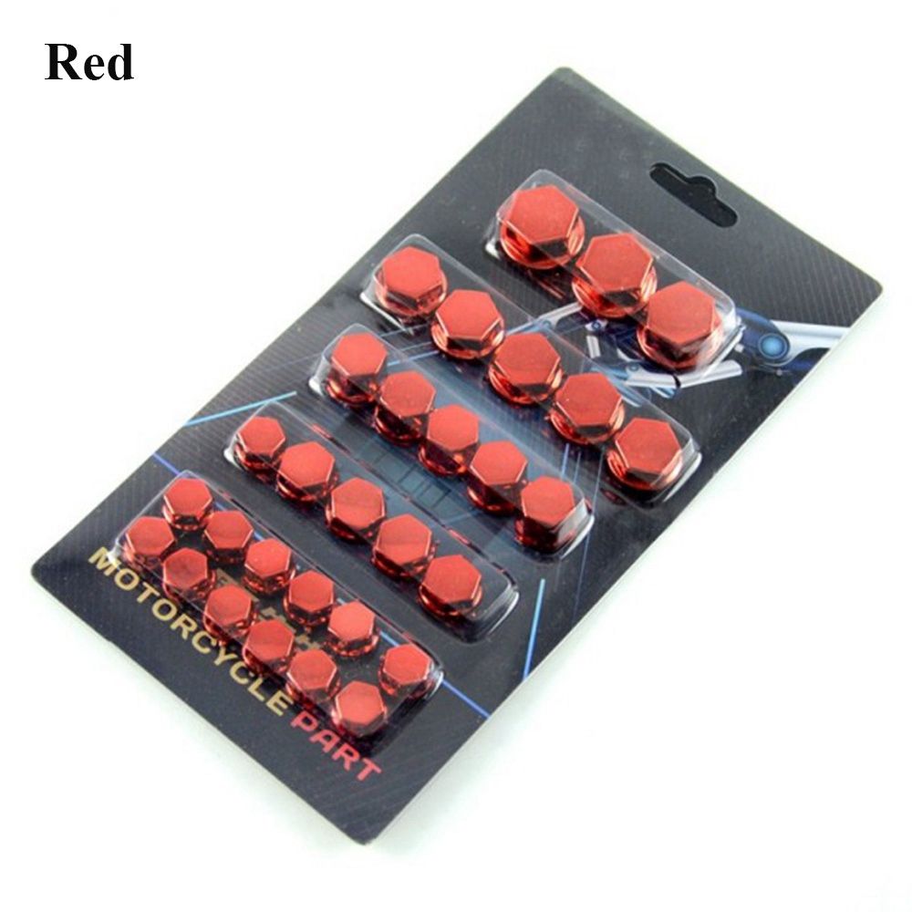Scooters Accessoires 1.4/1.2/1/0.8Cm Gekleurde Moer Cover Motorfiets Modificatie Onderdelen Elektrische Auto Moer Schroef Cap Covers: Red