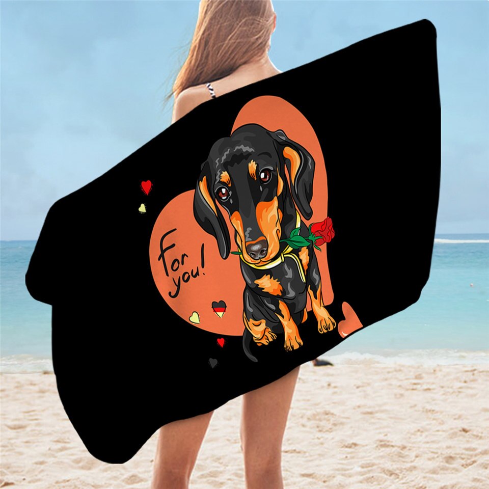 BeddingOutlet-Toalla de baño Hippie Pug para adulto, toalla de playa de microfibra con dibujos de animales, manta de Bulldog, 75x150cm: 16