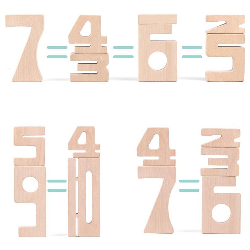 Jeu de construction en bois avec chiffres de 1 à 10, jouets à empiler pour le développement précoce des enfants