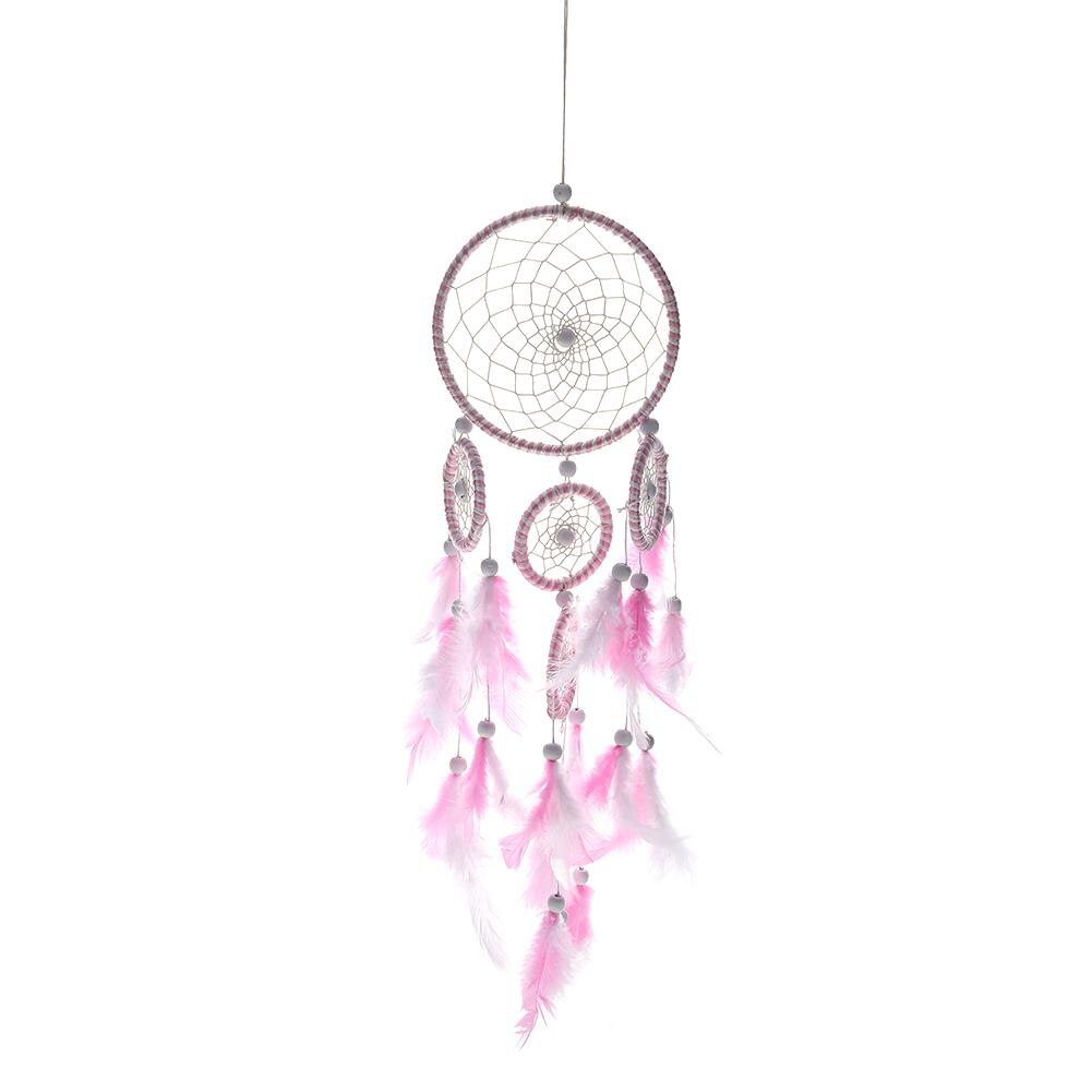 Grand anneau en métal cercle décoratif salon chambre tenture murale capteur de rêves bricolage voiture ménage décor plume attrapeurs de rêves: O 58x13cm