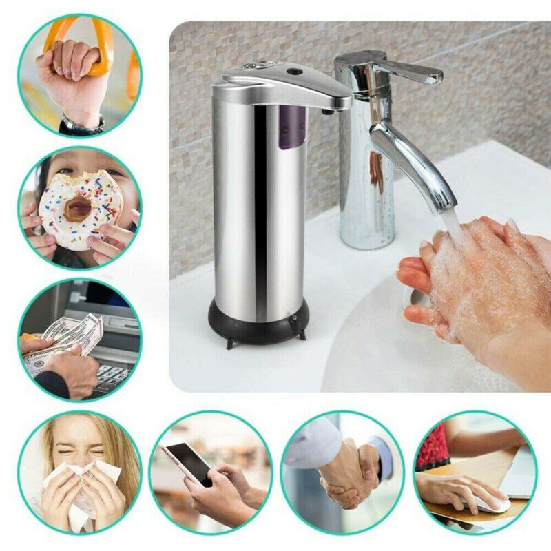 Automatic Liquid Soap Dispenser Smart Sensor Soap Dispensador Touchless Stainless Steel soap Dispenser for Kitchen Bathroom