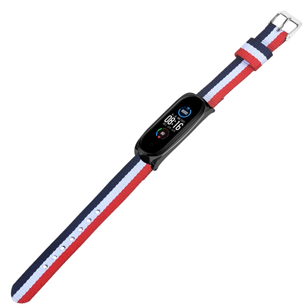 Nylonrem til xiaomi mi band 4 5 3 utskiftbart armbånd mi band band 4 armbånd lett pustende armbånd for miband 5 4