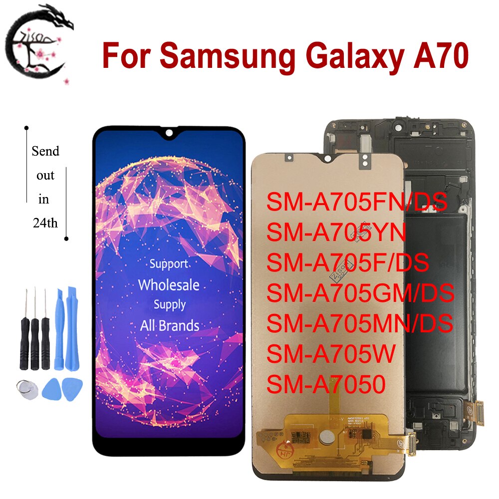 A CRISTALLI LIQUIDI Per SAMSUNG Galaxy A80 A70 A60 A50 A40 A30 A20 A10 2019 Display + Frame A10s A20s A30s LCD touch Screen Digitizer Assembly