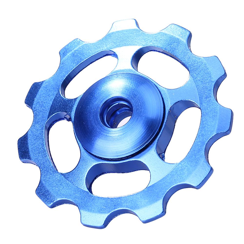 11T Bicycle Rear Derailleur Jockey Wheel Ceramic Bearing Aluminum Alloy MTB Mountain Bike Guide Roller Black Red Gold Silver: Blue