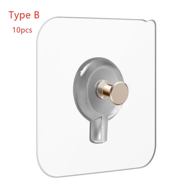 10pcs Strong Adhesive Seamless Sticky Wall Hook Nail Punch Mounting Rack Pendant Paste Screw Rod No Trace Wall Hook Nail
