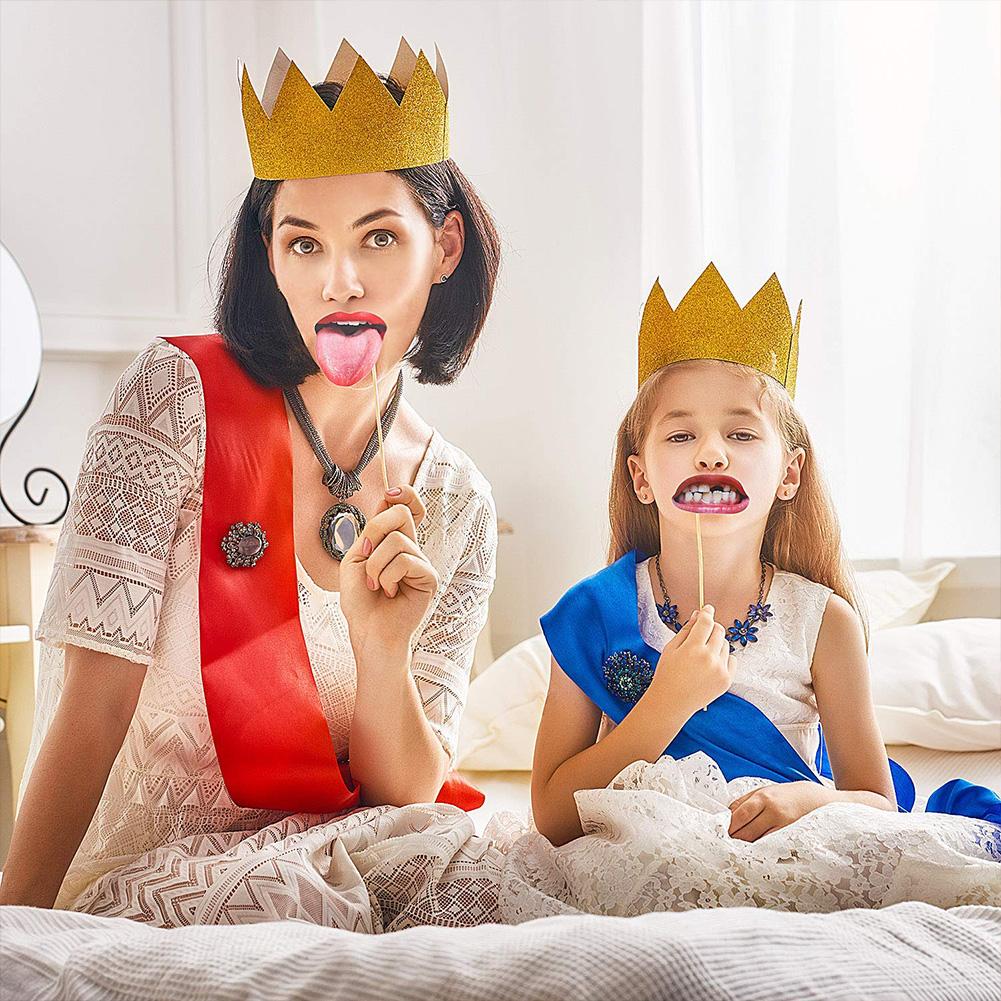 20pcs/set DIY Photo Booth for Wedding Birthday Party Decoration Adult Funny Lip Mouth DIY Photo Booth Props with Wooden Stick