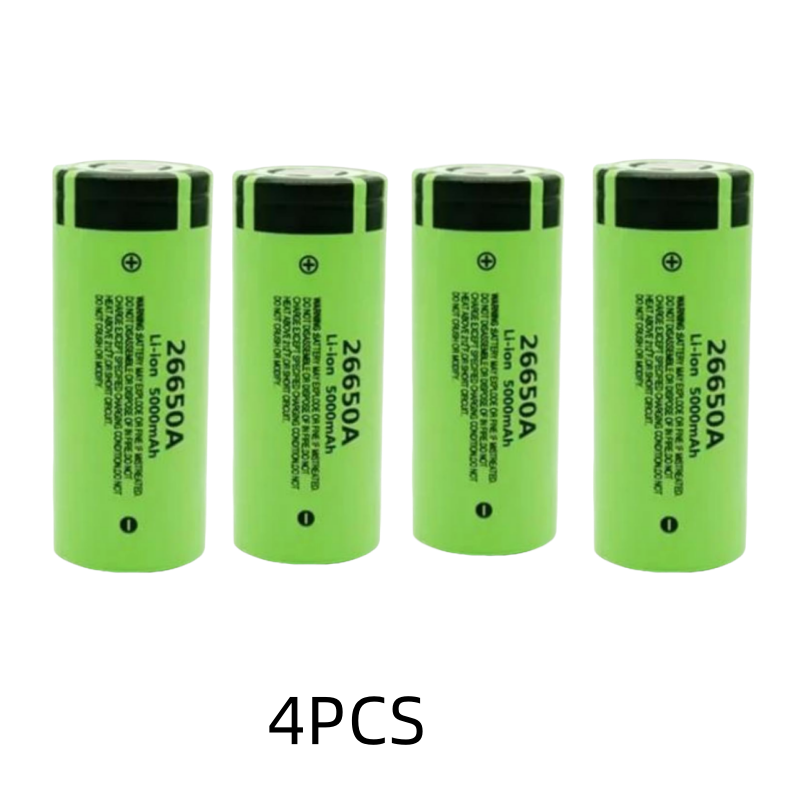 Original hochwertiger 26650-Akku 5000 mAh 3,7 V 50 A Lithium-Ionen-Akku für 26650 A LED-Taschenlampe + Ladegerät: Rosa