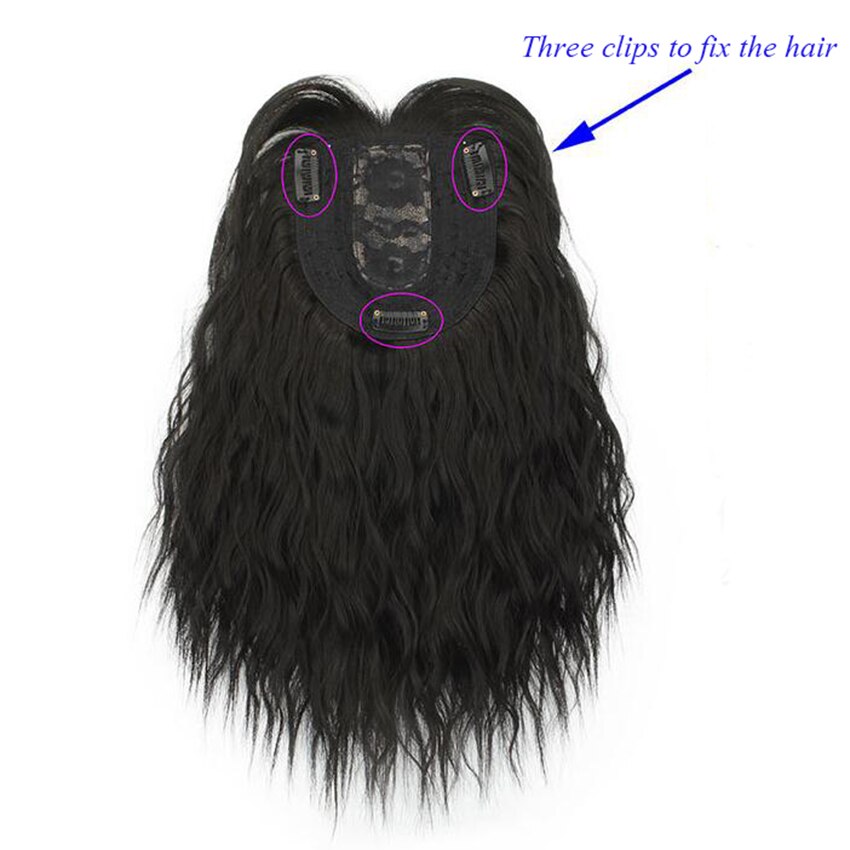 Female Synthetic Hair Extensions &amp; Wigs Curly 12inch Clip in Extension Hair Pieces Long High Temperature Fiber Dark/Light Brown