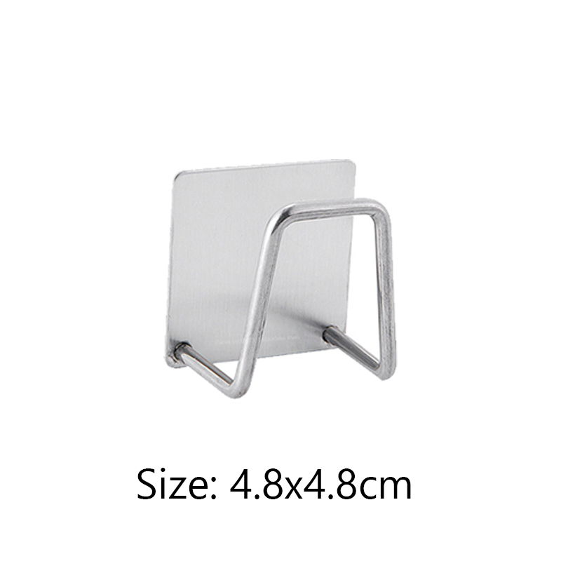 Keuken Sponzen Houder Zelfklevende RVS Gootsteen Afvoer Rack Spons Schuursponsje Schoonmaken Vaatdoek Opslag Plank Sets: Dark Gray