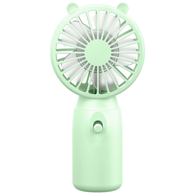 Handheld Mini Fan AA-Battery Powered Super Mute Home Office Cooling Fan: green