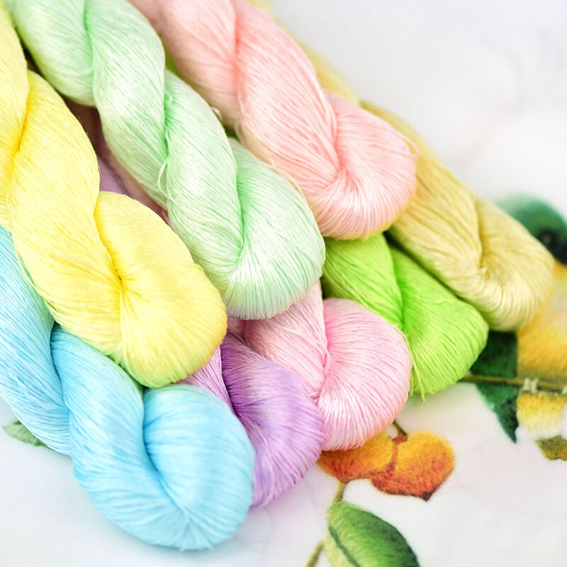 silk embroidery thread / 100% silk thread /hand embroidery embroider cross stitch/Makaron colors/8 pure colors: 8 colors