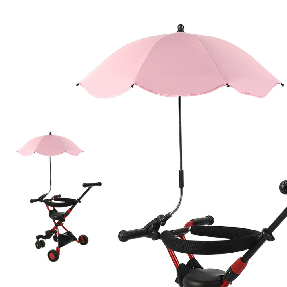 360° bambino passeggino pieghevole ombrello regolabile UV sole piovere protezione bambino carrozzina parasole all'aperto parasole Pushchair baldacchino: Viola