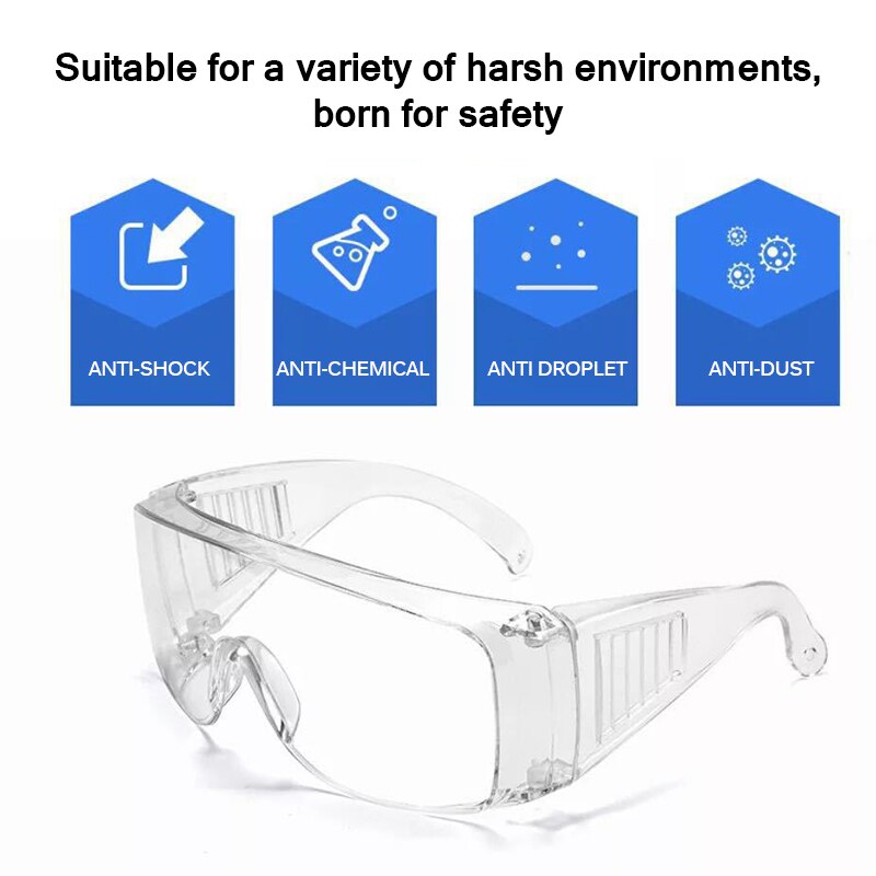 Gafas de seguridad para niños, gafas transparentes a prueba de polvo, antisalpicaduras, antiviento