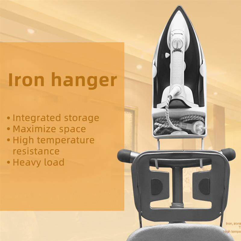 Iron Hanger Wall Iron Bracket Wall Mount Ironing Storage Rack Ironing Board Hanger Iron Storage Rack Home Storage Holder