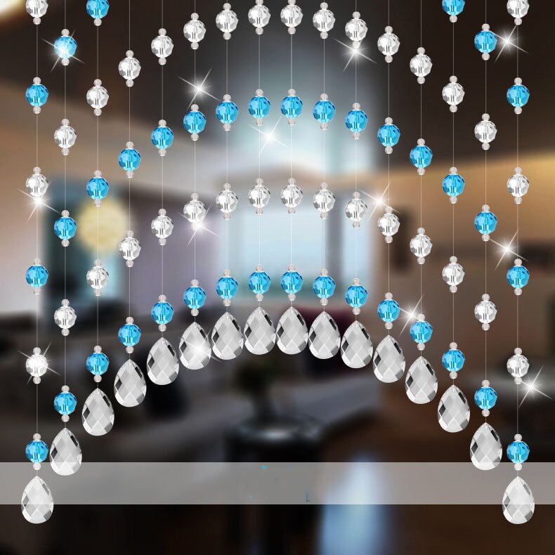 Corde de perles de verre arylique | Rideau de suspendu à l'écran, perles de cristal 12 couleurs 20 mètres, décorations de fête à la maison: color 2