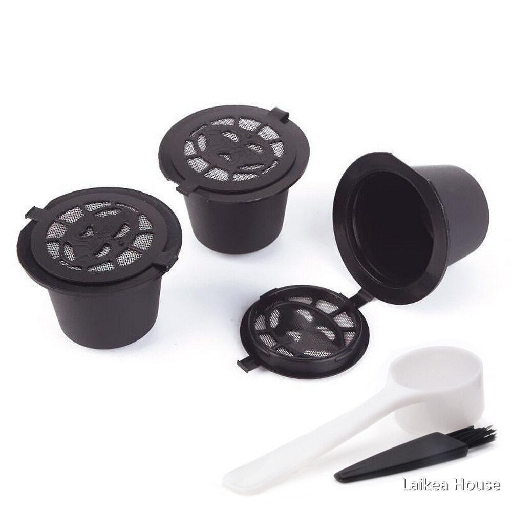 3/6PCS Coffee Capsule Nespresso Refillable Capsule Coffee Filter Kitchen Reusable Cafe Tools Food Grade PP Material Filter