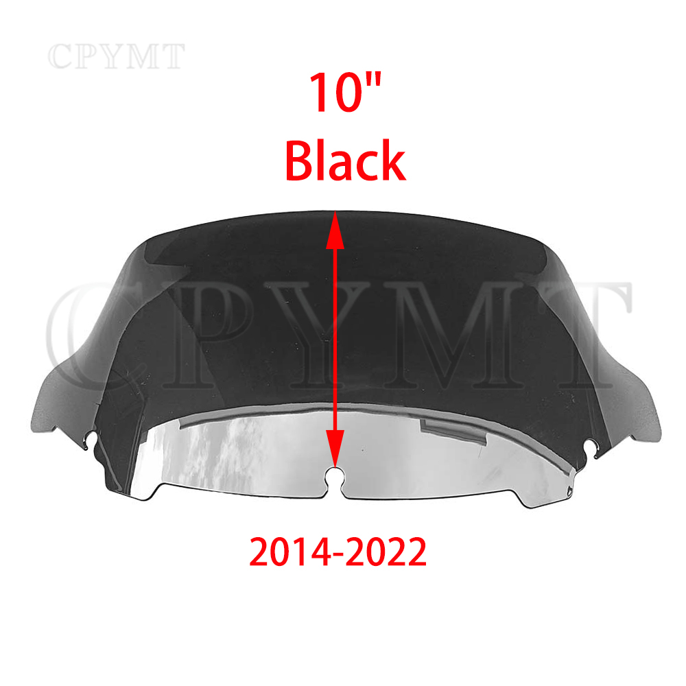 Convient pour Harley 4.5 ''7" 10 ''pare-brise moto carénage pare-brise déflecteur de vent Electra Street Glide Touring 14-Up: Kaki