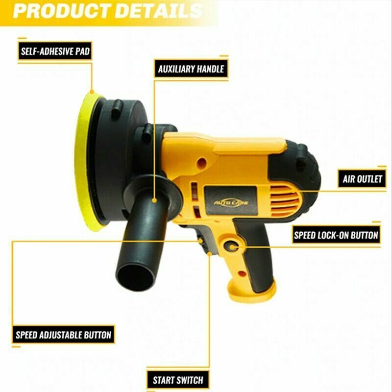 600W Car Polisher Buffing Machine 3500rpm 5Inch Electric Polishing Waxing Machine 5Inch Buffer Sanding Machine Sander