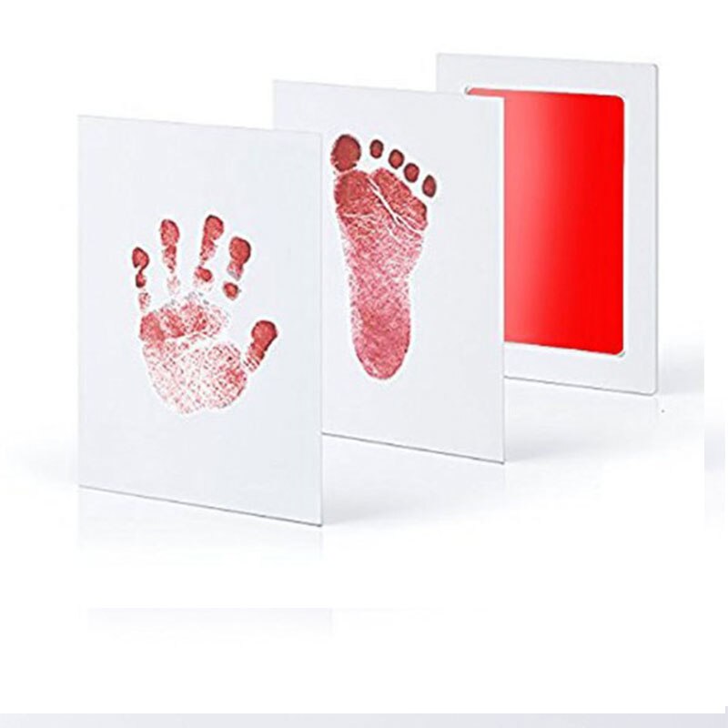 Baby Care Niet Giftig Baby Handafdruk Footprint Opdruk Kit Pasgeboren Voetafdruk Stempelkussen Baby Klei Speelgoed Baby souvenirs Cast: YW0479-3