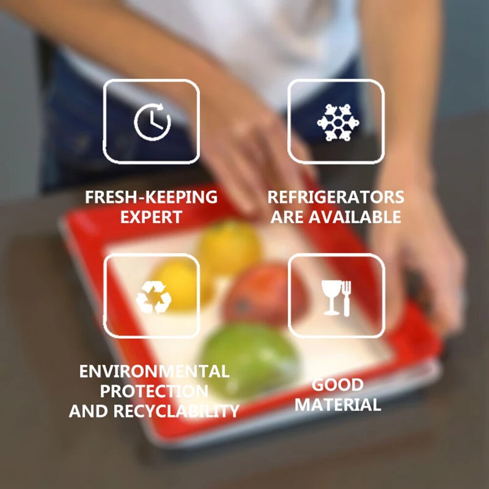 Plateau de conservation des aliments, empilable, magique, élastique, réutilisable, pour la conservation des aliments