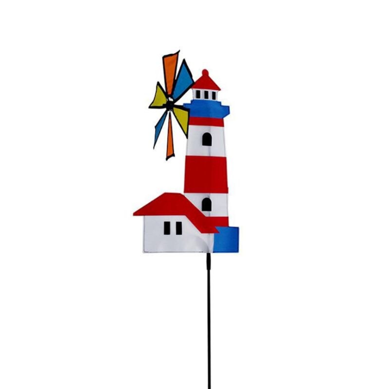 3d hus vindmølle vindspinner hvirvelig pinwheel gård haveindretning udendørs klassisk børnelegetøj