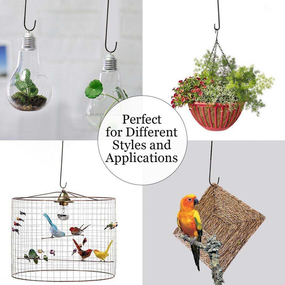 Crochet de suspension en forme de S pour cage à oiseaux, 10 pièces, multifonctionnel, pratique, porte-Pot de plante, cintre de placard pour la maison